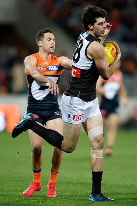 Dante Visentini has played six senior games for Port Adelaide so far in 2025: the first four as lone ruck where he topped 30 hit outs, and the last two over the past fortnight in a tandem situation with Jordon Sweet for hit out totals of 11 and 15. Ruck tandem have traditionally been killers for fantasy production, as it is a rare ruck/forward who can accumulate playing both positions. One such rarity is Visentini's opponent tonight in Tom De Koning, who has escaped his own tandem situation with Marc Pittonet to ruck against the Visentini/Sweet combo. Don't start Dante.