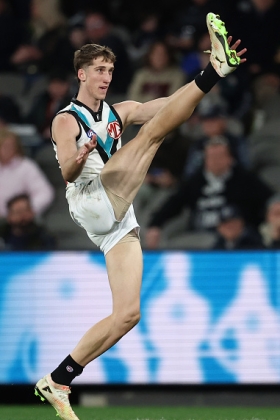 Jack Whitlock has come into the Port Adelaide senior 22 at a fraught period, with the coach as a lame duck and the club lacking direction as it plays out its contractual obligations from another failed season. He managed a few garbage time goals last week, and obviously has talent, but we won't really see his capabilities until the Power start playing serious footy again next year. Like all tall forwards, he will take the best part of five years in the system to come into his full powers. Until that time comes, he will vie for a third tall forward spot in a middling team.
