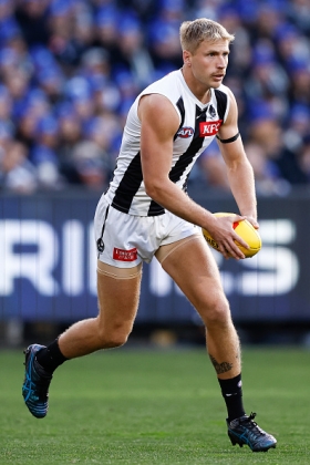 Billy Frampton did a creditable job two weeks ago in the qualifying final against Adelaide, restricting the dangerous Riley Thilthorpe to just two goals. He has consistently been in the bottom six of any best 22 he has qualified for at both Port Adelaide and Collingwood, and there is not really anything wrong with that in a league where salary caps limit even big clubs from staffing every line with stars. All he needs to do is not let the team down with big mistakes, and open space up in front of him for Darcy Moore to do what he does best. A quiet achiever, with a big job tonight.