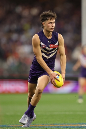 Neil Erasmus has seemingly earned a spot in Fremantle's best 22, albeit firmly in the B-rotation of its midfield with a lot of time spent coming off wings and forward flanks. While players in his age cohort like Matthew Johnson and Karl Worner get more central roles, he is among the last picked for the Dockers side, and perhaps this is where his career will peak. The AFL is a league which can give loyal if lowly servants like this 200 games or more, so this is not necessarily a bad thing for his career, but it does tend to limit his fantasy value to the odd desperate spot start.