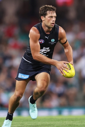 Oliver Florent moved across from Sydney in the off season searching for more opportunities at Carlton, but if he wanted a role change he hasn't got it as he is still being used at whatever wing or flank at either end has a hole that needs filling. Perhaps he doesn't quite have the high level of skill by foot to make it to the A-grade as an outside receiver, so any remaining potential in his game would be to investigate options of running through the centre, as Andrew Gaff did late in his career. Moving to Carlton, stacked as it is with inside mids, was the wrong choice if this was his plan.