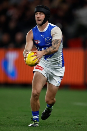 Caleb Daniel has spent most of his footy career off a wing or half back flank, using his A-grade disposal skills by foot and just managing to cover his role in defensive acts... or not, when asked as nearly the shortest player in the league to compete against genuine talls. He has been shifted by North Melbourne in the last couple of weeks to start on a half forward flank, which is possibly a better use of his skill set to find targets with inside 50 kicks, without a hard need to participate in handovers with the back six. This role may become lucrative if North finally challenges for finals again.