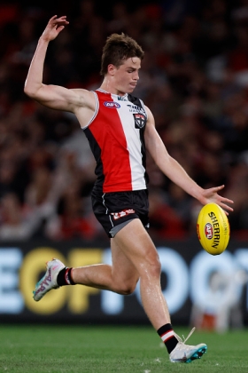 Mattaes Phillipou is a prototype player, which is footy jargon for a body shape and skill set which we can all see should be useful for some role in Australian rules football, but possibly a role that hasn't existed up to now. He has plied his trade during his apprenticeship in various starting positions on flanks, key positions and in midfield, with fantasy coaches obviously hoping he would settle in the last of those as it promises the most statistical output. He has played every senior game this season with highly varying levels of output. His latest run as a flanker is less than optimal for his future.