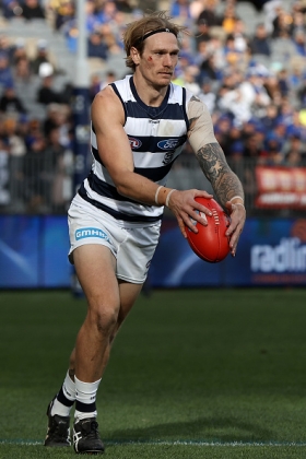 Tom Stewart is in the twilight of a glittering career, filled with jewellery and jackets on which to pin them. His game was never predicated on speed off the mark, more his positioning and footy brain, so the fact of his age reaching 32 years is no reason to discount his value to the team. Nevertheless, it has become apparent as the Cats have gone through the last season and a bit that it is Zach Guthrie who is the nominal seventh defender in the Geelong defensive structure, with greater agility and better availability with Stewart's increasing list of injuries.