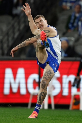 Cameron Zurhaar has been starting in defence for the last month or so, a fate that befalls many veteran players when they lose a yard and can't cut it playing up the ground. He only had to look on the other back flank to see Luke Parker in the same boat, enjoying the play coming to him rather than carrying the responsibility of making it. However, while he got more feel of leather in that role, he switched forward again last week and instantly things looked more comfortable to him. Like Jamie Elliott and Tom Liberatore, he may now play out his career in his preferred position.
