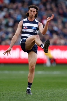 Jack Henry made his considerable reputation as a key defender in the most controlling backline in the country for many years. His role until recently had been playing full back on the opposition's most dangerous goalkicking tall, but over the past couple of weeks he has been shifted forward. Some of that is no doubt to cover for chronic nerve problems with Jeremy Cameron's arm meaning that he is visibly shirking contests for fear of losing all feeling. He has also claimed a scalp or two working to negate oppo interceptors, like Harris Andrews. His versatility is growing.