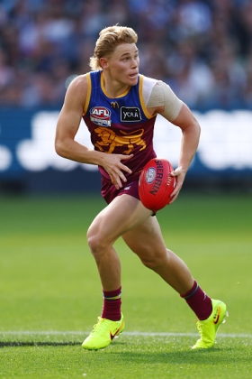 Levi Ashcroft spent the first year or so of his career at the Brisbane Lions as third wingman or coming off a half forward flank, as often happens to highly-rated juniors whose bodies are not yet up to the rough and bustle of a year of playing on the inside, despite their talents clearly trending that way over time. He has recently started to get more centre bounce attendances, partly due to injury to some key teammates but also because he is more capable of handling it. He is years away from hitting the heights of brother Will, but he could be just as good.