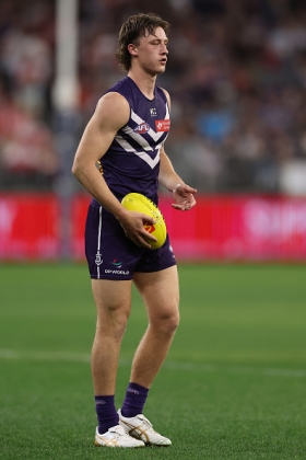 Jye Amiss is having by far his best statistical season in purple, his fifth in the senior team. He is averaging three more kicks and one and a half more marks per game, and his goal tally is only six off his personal best season with nine games yet to play, heading for a solid sixty or so before finals. It certainly helps playing in the ladder-leading side, and his scores have come from a lot of leads to silver service from the likes of Murphy Reid and Shai Bolton, both of whom are in stellar form. His scoring floor is high enough for him to be started in draft leagues on a weekly basis.