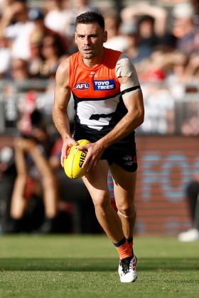 Stephen Coniglio has returned to the senior GWS side after a long injury layoff, but he has not resumed full-time inside midfielder duties despite the team's lack of soldiers. At the age of 32, he has been deemed fit only for occasional centre bounce attendances, instead lining up mostly on a half forward flank. Many ageing stars in his career stage have been shifted to half back to enjoy the ball coming at them rather than having to make the play. It is a measure of how important outside run is to the Giants' gameplan that he hasn't been given that cushy role.