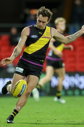 Rhyan Mansell is a half forward flanker in the old mould, which is serendipitous for him as the game has reverted back to the way it was played in the old days, allowing him to play the way he wants. Richmond used to be a team where his position was told to pressure first and score as an afterthought, but he's a finisher, the cream on top that a good side needs. The Tigers do not have a good side yet, so his talents are slightly wasted at a club not blessed with inside mids at the top of their games. As his teammates come into their powers, so will he.