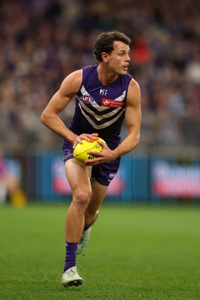 Heath Chapman started his career at Fremantle as a back pocket, despite being listed at 193cm, preferring to sit on smaller crumbing forwards. As time has moved on in his sixth season with the Dockers, with his spot in the best 23 firmly established, he has had to adapt to the changing structure of front sixes he faces. Many AFL clubs like to run with a half forward flanker who is technically not part of the usual three-pronged key forward spine, but is nonetheless tall enough to compete well in the air. His role has shifted more towards marking those types.