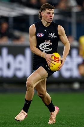 Cooper Lord does not get the media plaudits of highly-rated teammate Jagga Smith, but his development may be just as key to the next Carlton top six side as that of Smith. While every midfield needs a quality accumulator, that role doesn't thrive unless there is also a garbologist who does the dirty work to enable it. Lord's job security has been marginal this year, but he's the next quiet achiever at inside mid who keeps the rest of the engine room ticking. He also has the potential to rise like Tom Sparrow to join the top echelons later in his journey.
