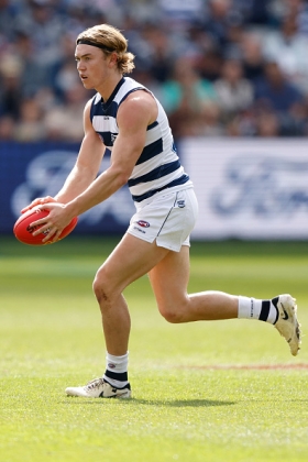 Tanner Bruhn returned to the senior Geelong side this year from a season spent mostly on the sidelines dealing off-field issues. While he had been used mostly in midfield the previous year, in 2026 he has usually lined up at half back, allowing the likes of Max Holmes and Oisin Mullin to start at centre contests. With Holmes out for the year Bruhn has continued to play half back, without setting the world on fire but deserving his place within the complicated Geelong structure. He has become Just A Guy; perhaps not what he was searching for, but good enough for best 23.