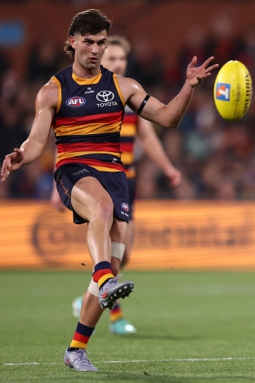 Josh Rachele has always showed the potential to graduate from a small forward role to a midfield slot at Adelaide. Along with Izak Rankine and Jake Soligo, the Crows had a rich selection of quality options to develop for rotating through the engine room in the centre. As it turns out, Izak Rankine has been the winner of that positional battle, while Jake Soligo has fallen away somewhat to be just a guy; Rachele seems at his happiest mostly starting forward while only being used through the middle as a surprise weapon. Like Robbie Gray, his best work is done near goals.