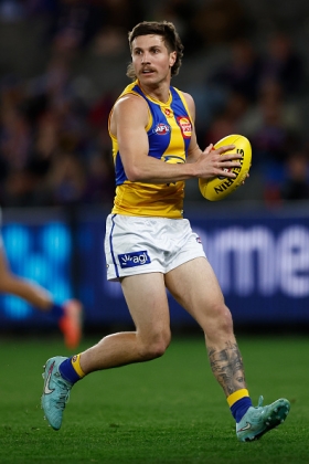 Liam Baker was brought across from Richmond to West Coast to shepherd their young but talented list off the bottom rungs of the ladder and towards September action. While the club has been a lot more competitive this campaign, especially in the first half of the year, Baker's form has dropped away like many of his teammates. He has been a spectator at times, providing physical presence but little in the way of contributions with ball in hand for long periods. Today's contractual obligation presages a nice long rest, then a recharge for an upward inflection in 2027.